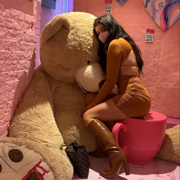 Oh polly brown long sleeve backless dress - Picture 3 of 3